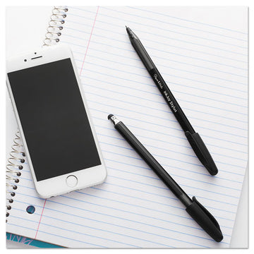 Paper Mate® Inkjoy 100 Ballpoint Pen-stylus, Stick, Medium 1 Mm, Black Ink, Black Barrel, Dozen freeshipping - TVN Wholesale